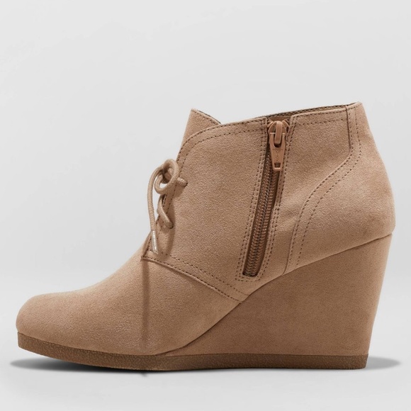 Women's Bessie Microsuede Wedge Bootie - Picture 2 of 4